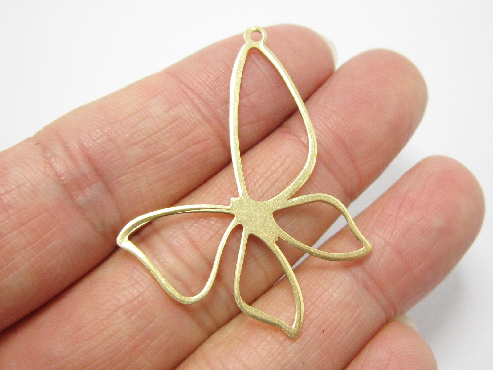 Butterfly Pendant Necklace - จี้รูปผีเสื้อ 20 ชิ้น, จี้ทองเหลืองสำหรับทำเครื่องประดับ, อะไหล่ทองเหลืองดิบ, จี้สร้อยคอ,