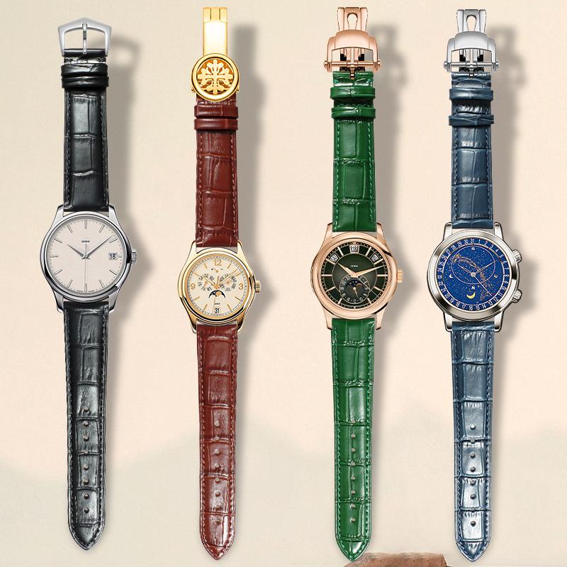 Patek Philippe Watch Calatrava - สายนาฬิกาหนังวัวคุณภาพสูง สำหรับนาฬิกา PATEK PHILIPPE Grand Complications