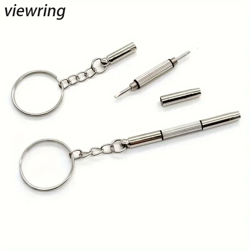 Watch Repair Tool Kit - ไขควงเหล็ก ไขควงแว่นตา ชุดซ่อมนาฬิกาพร้อมพวงกุญแจ เครื่องมือพกพา ไขควงความแม่นยำสูง