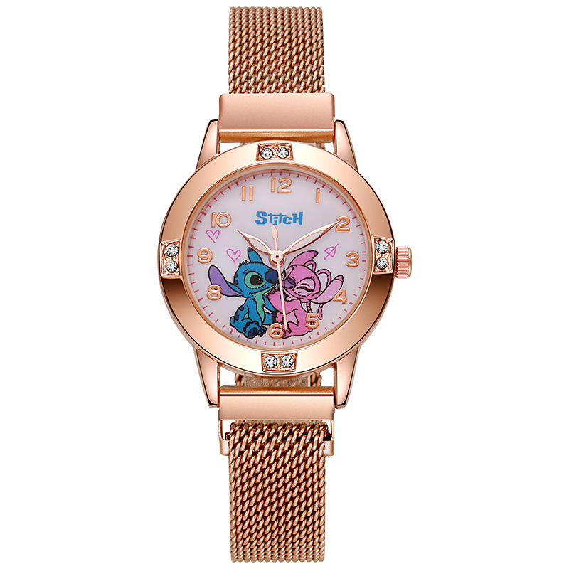 Jewelry Watches For Kids - นาฬิกาการ์ตูนลายเพชรสำหรับเด็กผู้หญิง ผู้หญิง น่ารัก สไตล์คาวาอี้ ลายเฮลโลคิตตี้ นาฬิกาข้อมือเด็กผู้หญิง