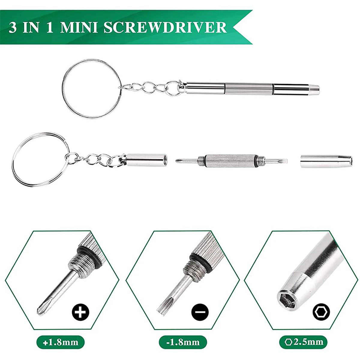 Watch Repair Tool Kit - ชุดไขควงขนาดเล็ก 3 in 1 จำนวน 1/2/10