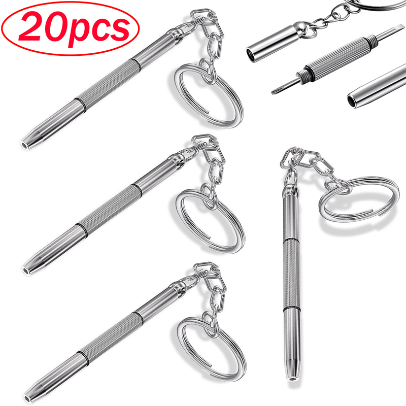 Watch Repair Tool Kit - มินิมือแว่นตาไขควง 3-in-1 ชุดซ่อมแว่นตามัลติฟังก์ชั่แว่นกันแดดนาฬิกาแว่นตาไขควงชุดพร้อมพวงกุญแจ