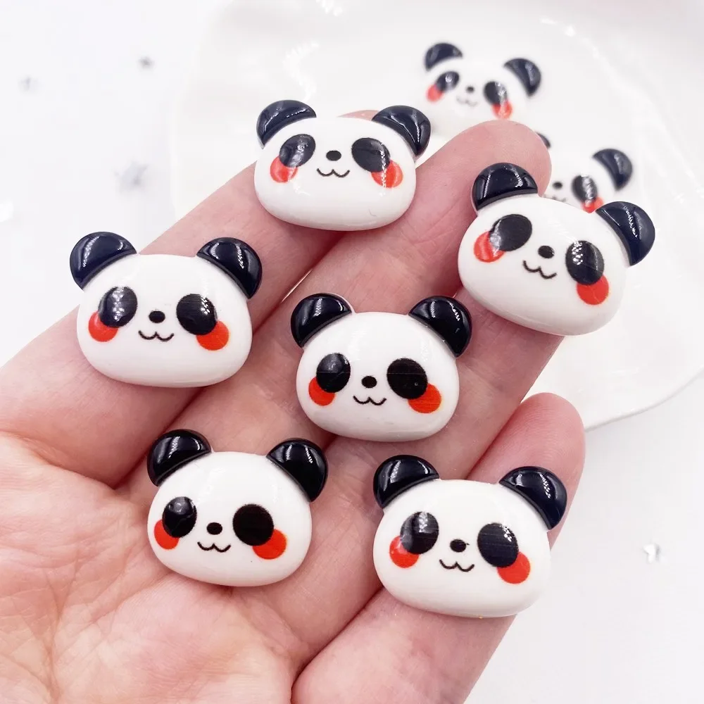 Paradise Jewelry & Watches Llc Miami Photos - 12PCS Kawaii สีสันเรซิ่นสีดําสีขาว PANDA Flatback Cabochon