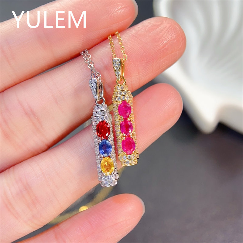 YULEM 3X4MM จี้แซฟไฟร์สีธรรมชา - Jewelry & Watches Vitopoulos บทวิจารณ์และราคา