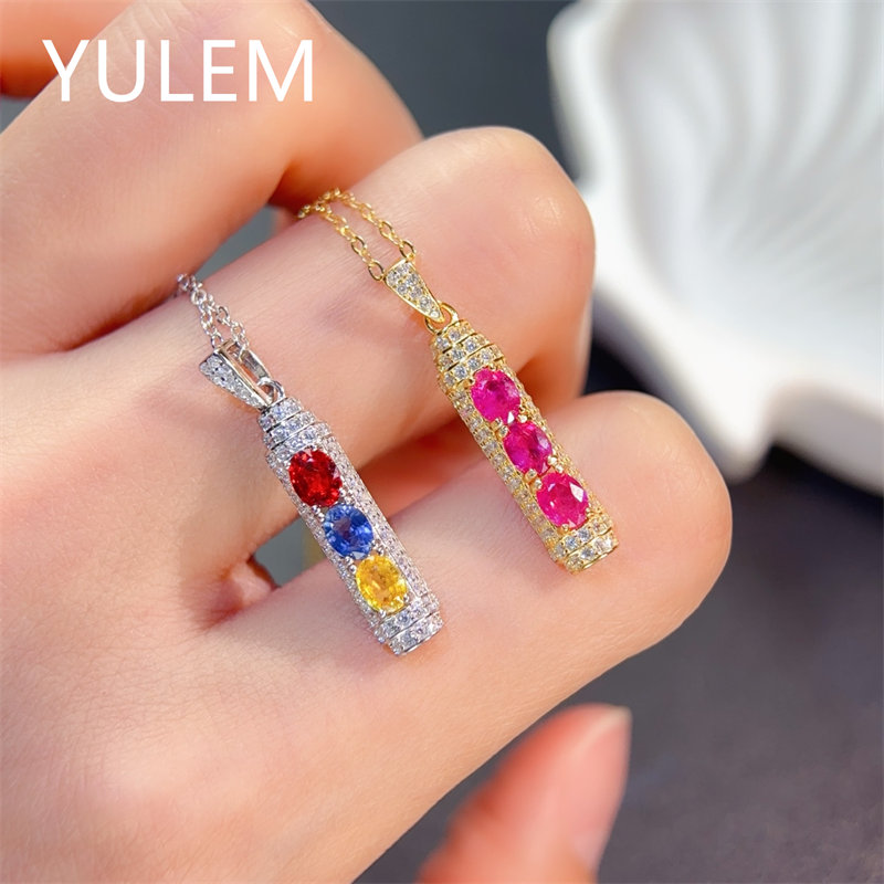 YULEM 3X4MM จี้แซฟไฟร์สีธรรมชา - Jewelry & Watches Vitopoulos บทวิจารณ์และราคา