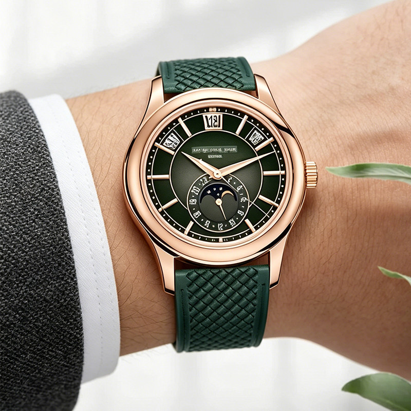 สายนาฬิกายางฟลูออรีนไม่สะสมฝุ่ - Patek Philippe Watch Calatrava บทวิจารณ์และราคา