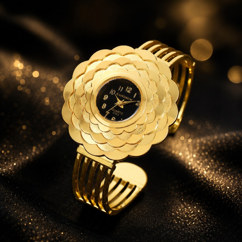 นาฬิกาข้อมือควอตซ์ลายดอกไม้สำห - Unique Jewelry Watches บทวิจารณ์และราคา