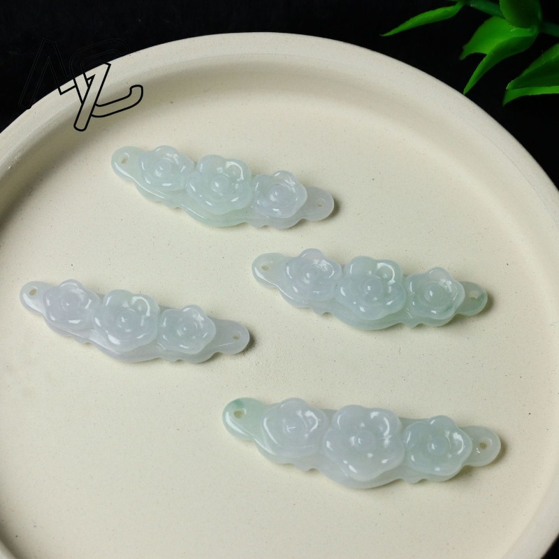 1 ชิ้น จี้หยกธรรมชาติรูปดอกไม้ - Jewelry & Watches Vitopoulos บทวิจารณ์และราคา