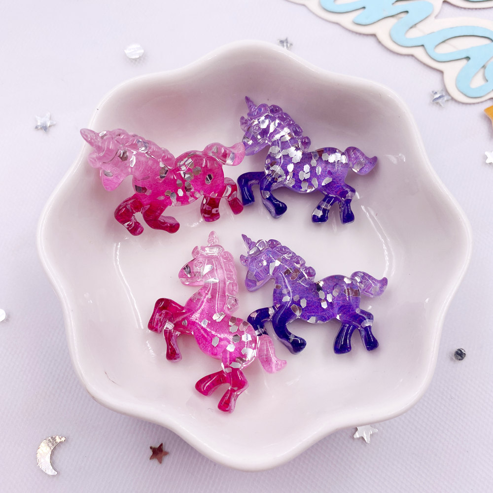 6PCS เรซิ่นที่มีสีสัน Glitter  - Paradise Jewelry & Watches Llc Miami Photos บทวิจารณ์และราคา