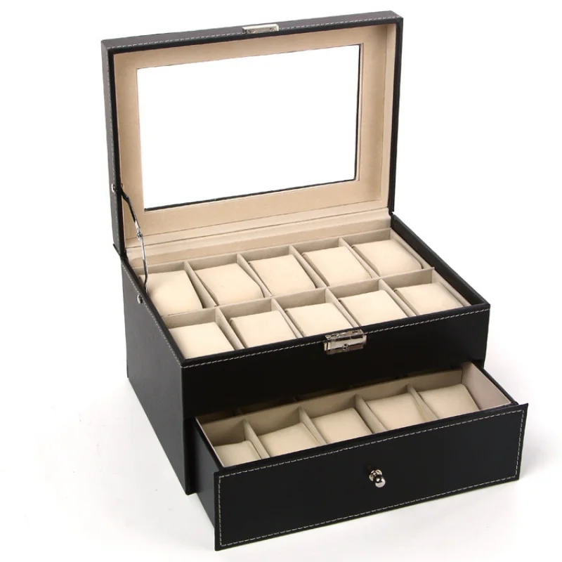 กล่องใส่นาฬิกาแบบ 20 ช่องลายพิ - Jewelry Watches For Sale บทวิจารณ์และราคา