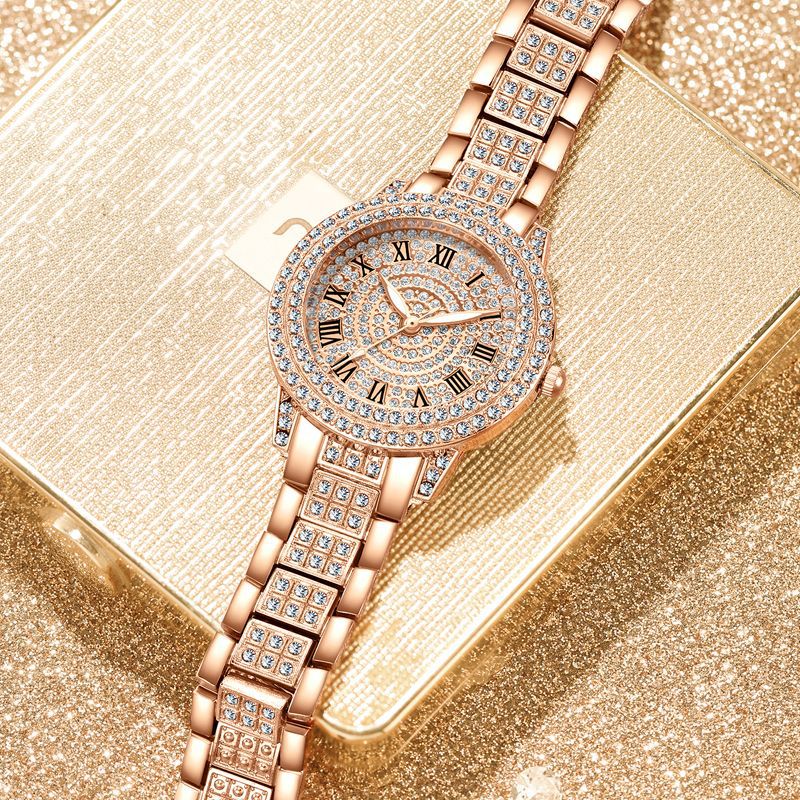 นาฬิกาควอตซ์ผู้หญิงลายเพชรโรมั - Jewelry Watches For Kids บทวิจารณ์และราคา