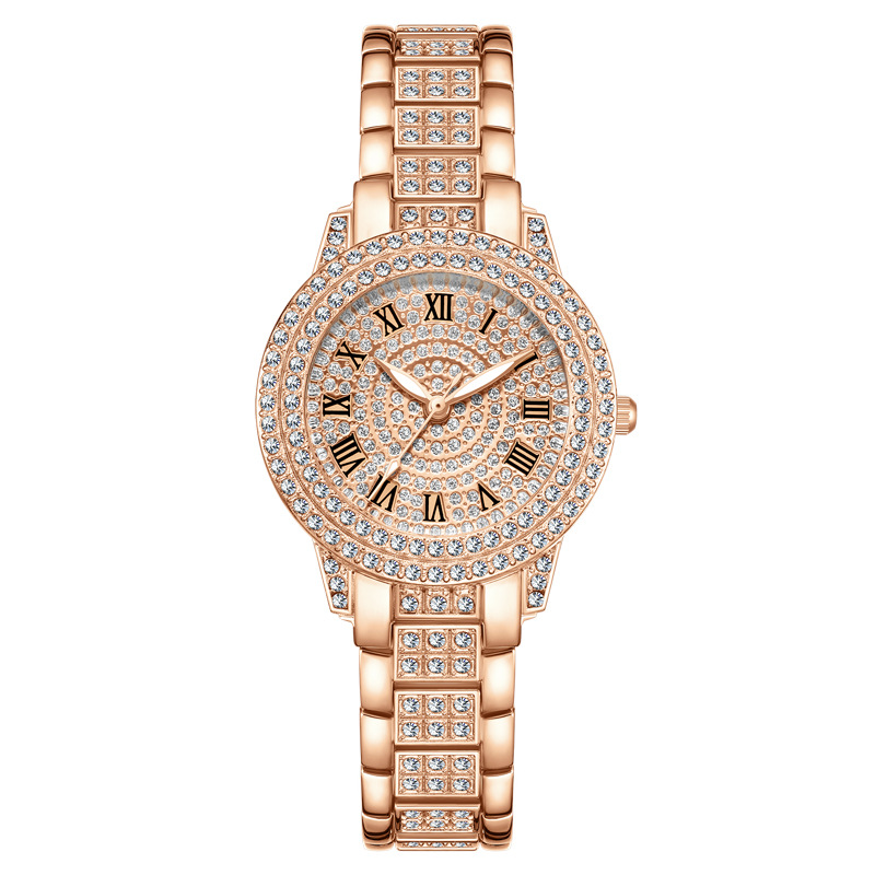 นาฬิกาควอตซ์ผู้หญิงลายเพชรโรมั - Jewelry Watches For Kids บทวิจารณ์และราคา