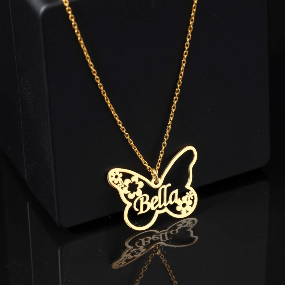 Haiyufly ส่วนบุคคล CUSTOM ชื่อ - Butterfly Pendant Necklace บทวิจารณ์และราคา