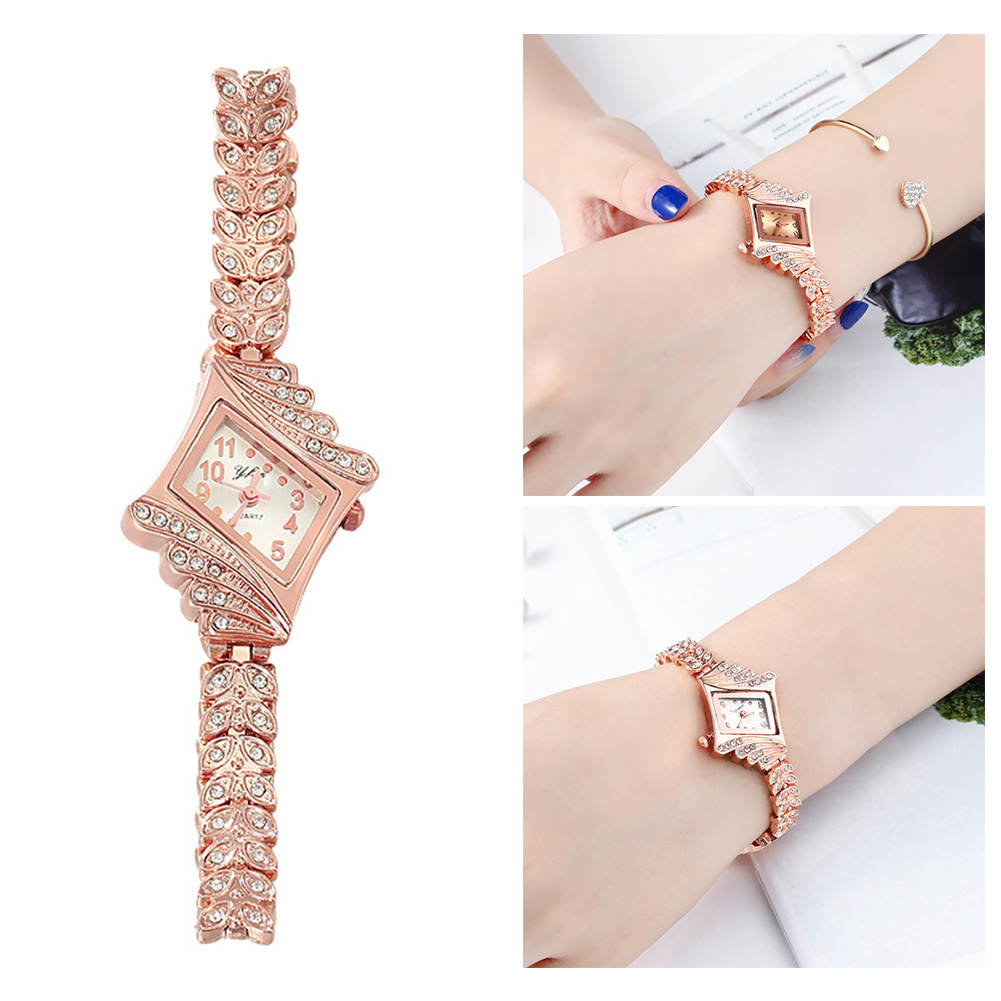 นาฬิกาแฟชั่นทรงข้าวหลามตัดฝังเ - Unique Jewelry Watches บทวิจารณ์และราคา