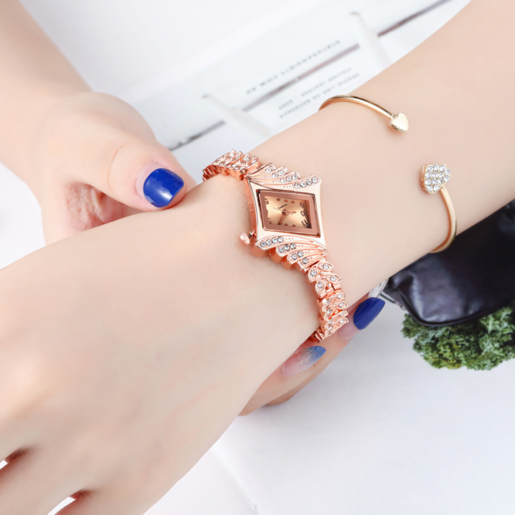 นาฬิกาแฟชั่นทรงข้าวหลามตัดฝังเ - Unique Jewelry Watches บทวิจารณ์และราคา