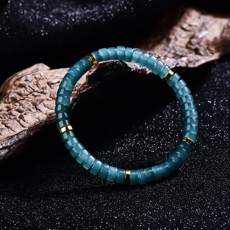 สร้อยข้อมือลูกปัดหยกธรรมชาติสี - Jewelry & Watches Vitopoulos บทวิจารณ์และราคา