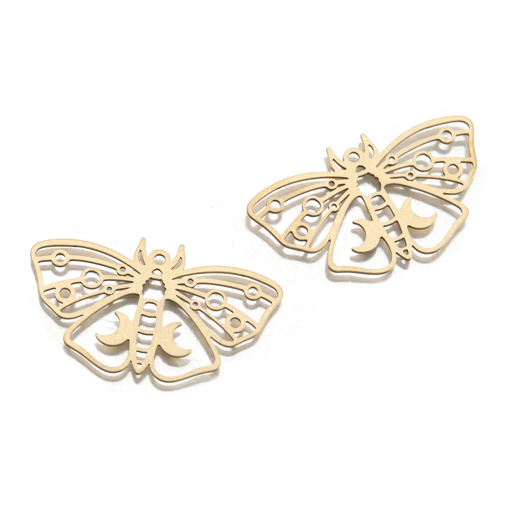 ดิบทองเหลืองผีเสื้อผีเสื้อ Cha - Butterfly Pendant Necklace บทวิจารณ์และราคา