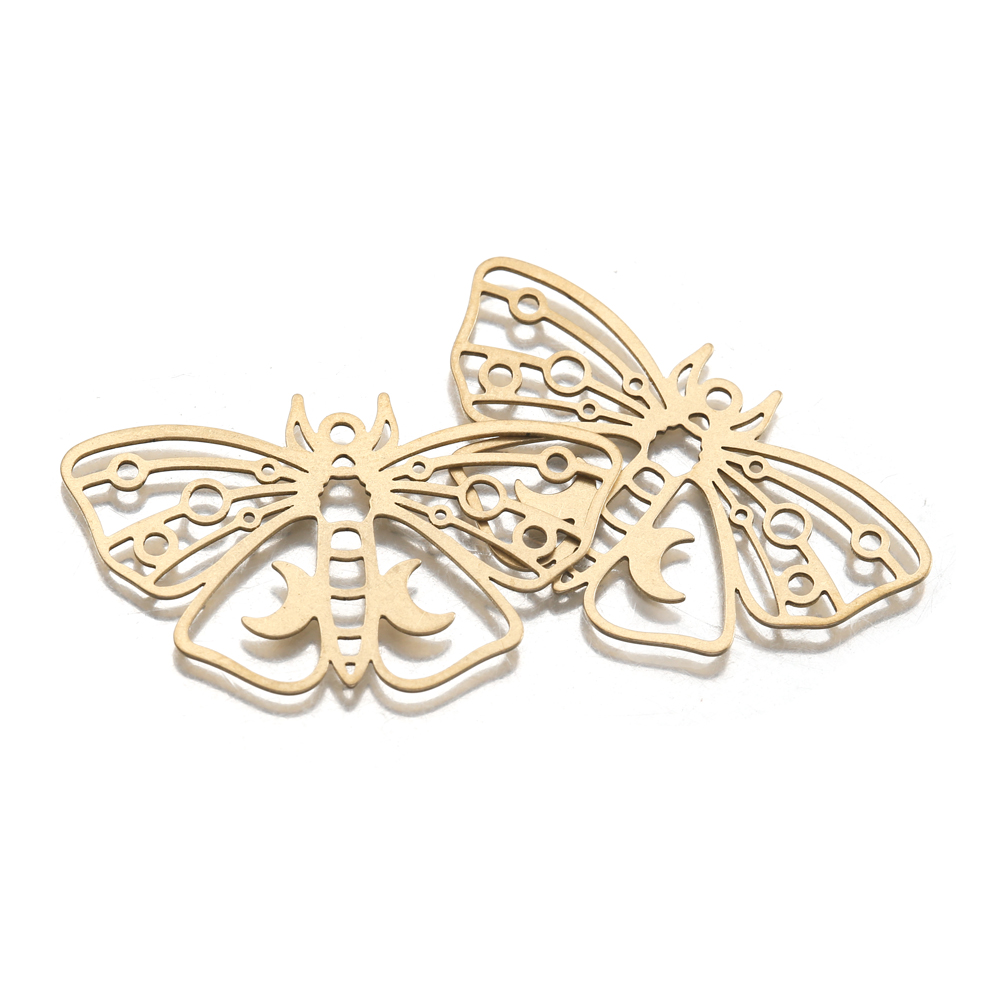 ดิบทองเหลืองผีเสื้อผีเสื้อ Cha - Butterfly Pendant Necklace บทวิจารณ์และราคา