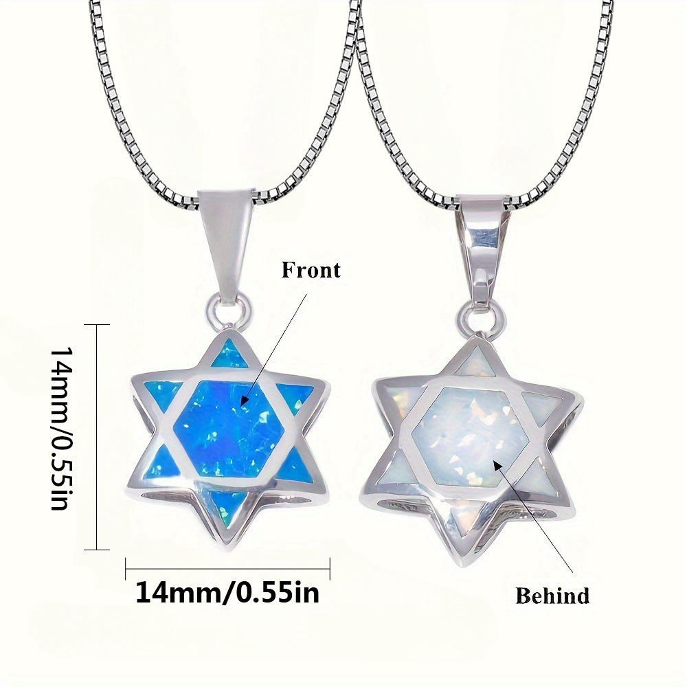 จี้สร้อยคอรูปดาวหกแฉกโอปอลแบบก - Jewelry & Watches Vitopoulos บทวิจารณ์และราคา
