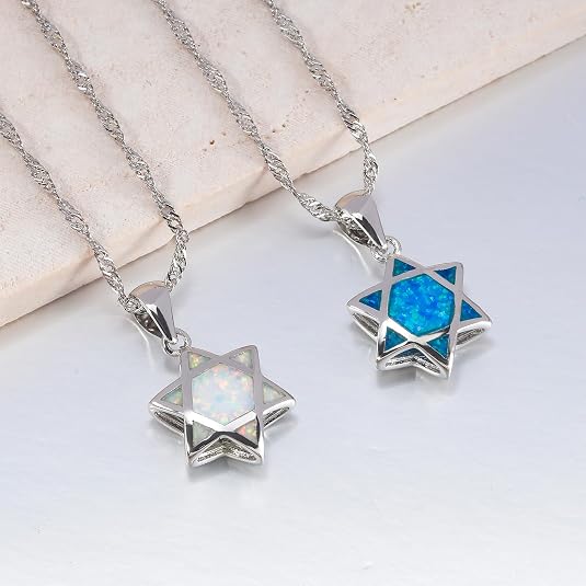 จี้สร้อยคอรูปดาวหกแฉกโอปอลแบบก - Jewelry & Watches Vitopoulos บทวิจารณ์และราคา