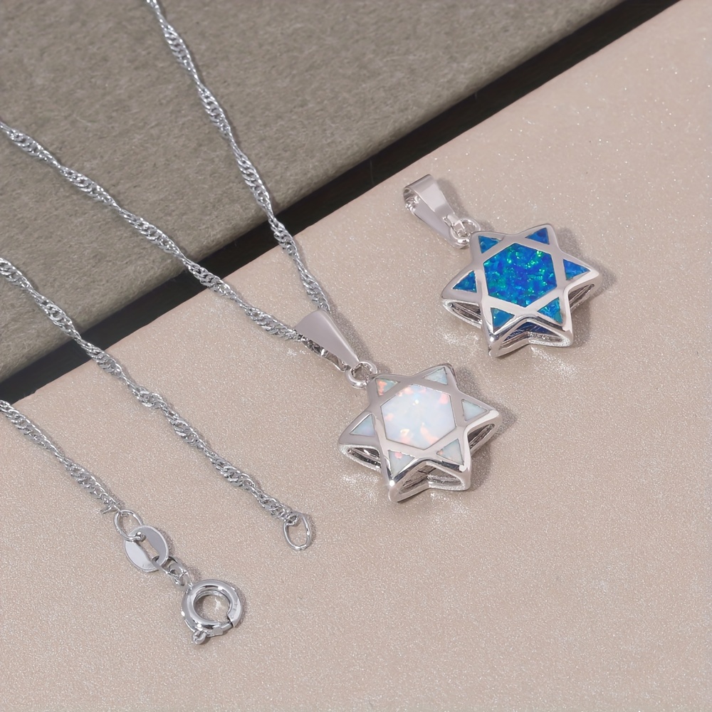 จี้สร้อยคอรูปดาวหกแฉกโอปอลแบบก - Jewelry & Watches Vitopoulos บทวิจารณ์และราคา