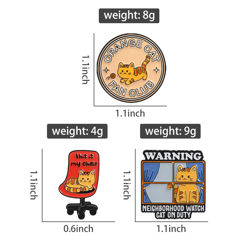 เข็มกลัดเคลือบฟันลายแมวสีส้ม ข - Jewelry Watches For Kids บทวิจารณ์และราคา