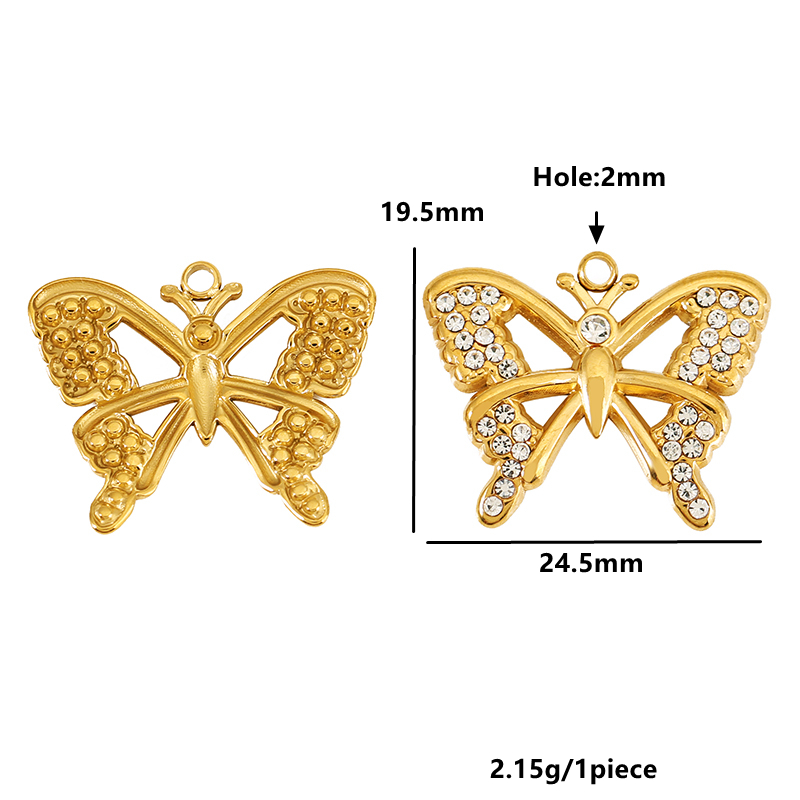 จี้รูปผีเสื้อและหัวกะโหลกโจรสล - Butterfly Pendant Necklace บทวิจารณ์และราคา