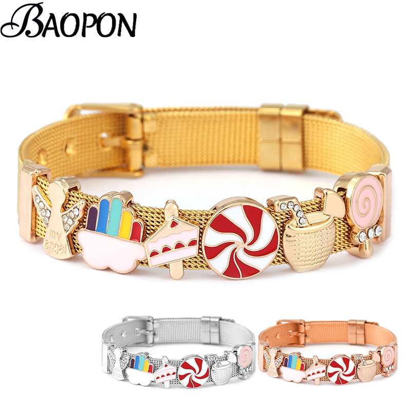 สายนาฬิกาข้อมือสแตนเลสสีทองสำห - Jewelry Watches For Kids บทวิจารณ์และราคา