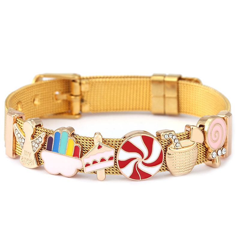 สายนาฬิกาข้อมือสแตนเลสสีทองสำห - Jewelry Watches For Kids บทวิจารณ์และราคา